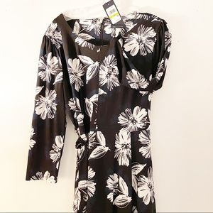 Tommy Hilfiger long sleeve pattern navy blue dress